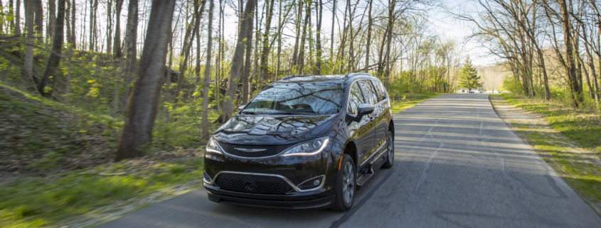 BraunAbility Chrysler Pacifica driving down country road